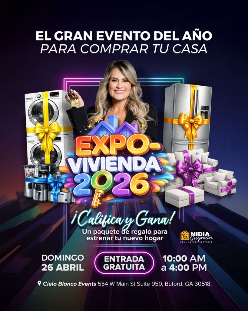 Expo-Vivienda 2026 · 26 de Abril · 10AM–4PM · Buford GA